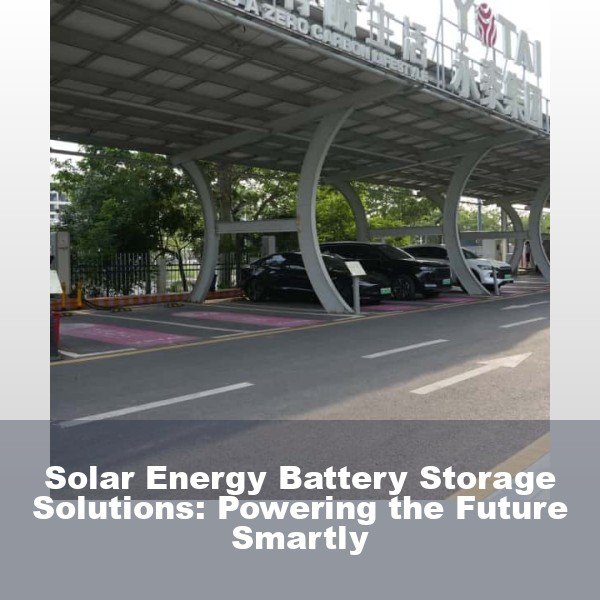 Solar Energy Battery Storage Solutions: Powering the Future Smartly
